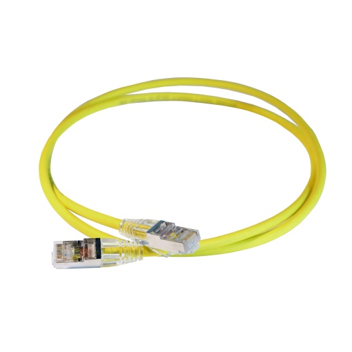 LCS3 Cordões RJ 45 cat. 6A - SFTP impedância blindada 100 Ω -LSZH amarelo 1m