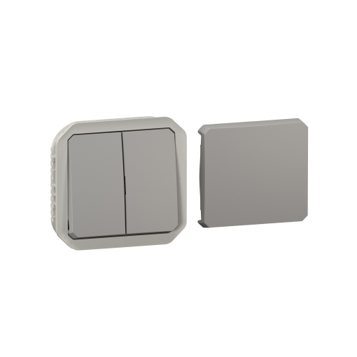 Plexo IP 55 componível - Mecanismo Multifunções reversível, Cinzento