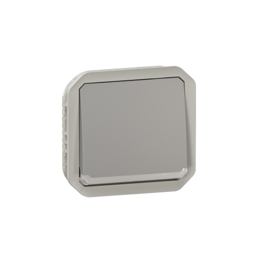 Plexo IP 55 componível - Comutador de escada luminoso, Cinzento