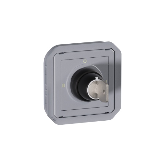 Plexo IP 55 componível - Interruptor chave Ronis Nº 455 - 3 posições, Cinzento