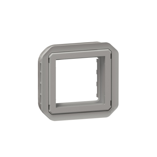 Plexo IP 55 componível - Adaptador Mosaic sem tampa IP 20, Cinzento