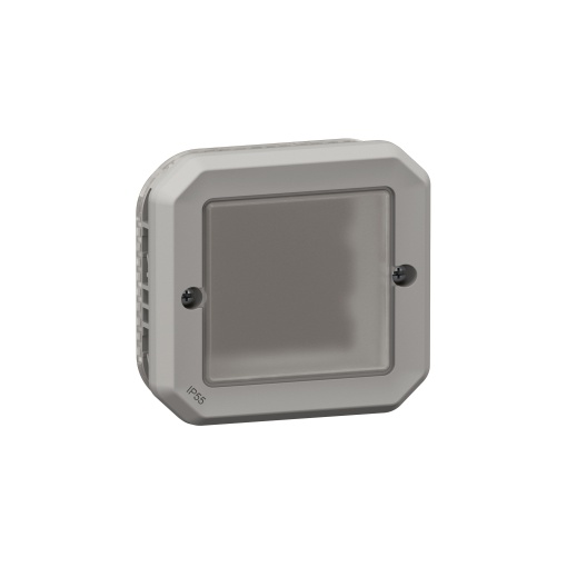 Plexo IP 55 componível - Adaptador Mosaic com membrana frontal flexível, Cinzen