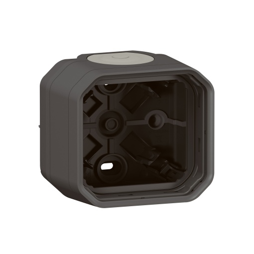 Plexo IP 55 componível - Caixa saliente simples com bucins planos, Antracite