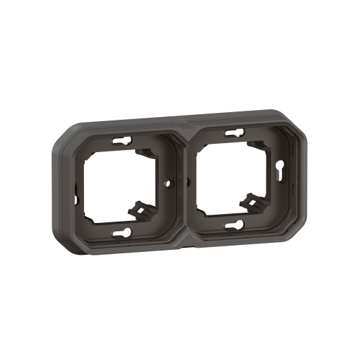 Plexo IP 55 componível - Quadro duplo para montagem de encastrar HV, Antracite