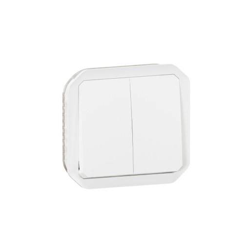 Plexo IP 55 componível - Comando multifunções duplas, Branco