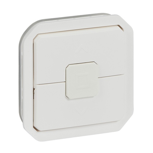 Plexo IP 55 componível - Botão duplo para estores, Branco