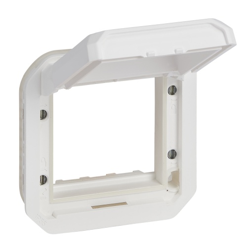Plexo IP 55 componível - Adaptador Mosaic com tampa opaca, Branco