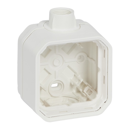 Plexo IP 55 componível - Caixa saliente simples para bucins ISO20, Branco