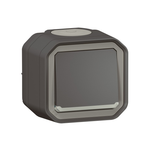 Plexo IP 55 monobloco saliente - Comutador de escada luminoso, Antracite