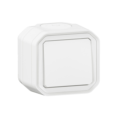 Plexo IP 55 monobloco saliente - Comutador de escada, Branco