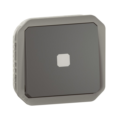 Plexo IP 55 componível - Interruptor temporizado luminoso, Antracite