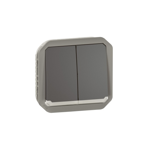 Plexo IP 55 componível - Comando multifunções duplas luminosas, Antracite