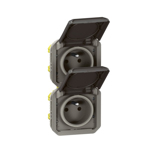 Plexo IP 55 componível - 2 x 2PT, standard FB - Vertical, Antracite