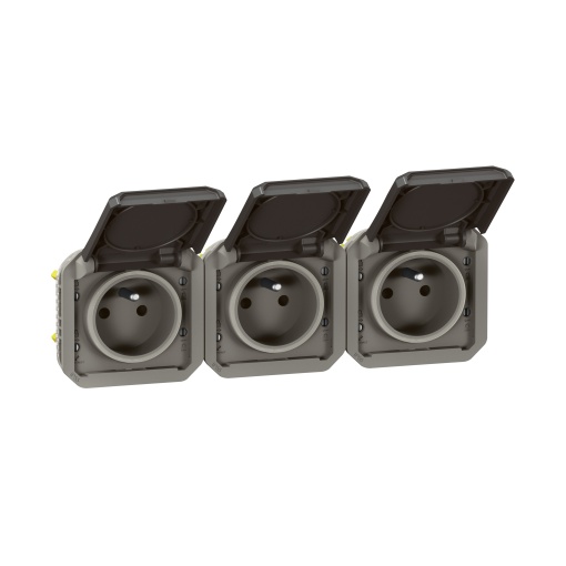 Plexo IP 55 componível - 3 x 2PT, standard FB - Horizontal, Antracite