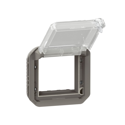 Plexo IP 55 componível - Adaptador Mosaic tampa encravamento por chave, Antraci