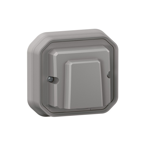 Plexo IP 55 monobloco encastrar - Saída de cabos 20 A com 3 ligadores, Cinzento