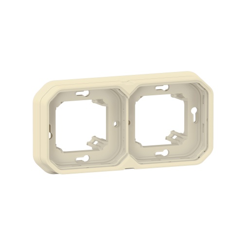 Plexo IP 55 componível - Quadro duplo para montagem de encastrar HV, Areia