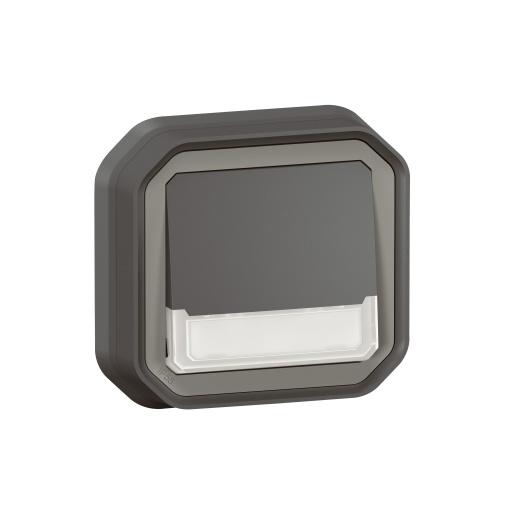 Plexo IP 55 monobloco encastrar - Botão simples luminoso porta-etiqueta, Antrac