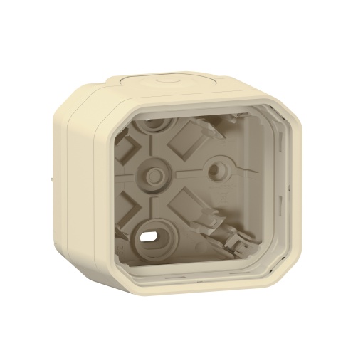 Plexo IP 55 componível - Caixa saliente simples com bucins planos, Areia