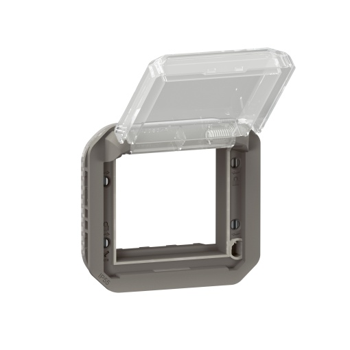 Plexo IP 55 componível - Adaptador Mosaic com tampa transparente, Antracite