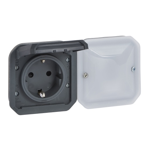Plexo with Netatmo - Tomada de energia conectada, 2PT tipo Schuko, Antracite