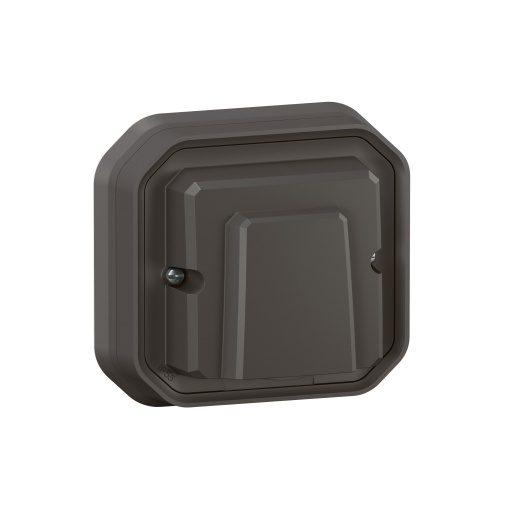 Plexo IP 55 monobloco encastrar - Saída de cabos 20 A com 3 ligadores, Antracite
