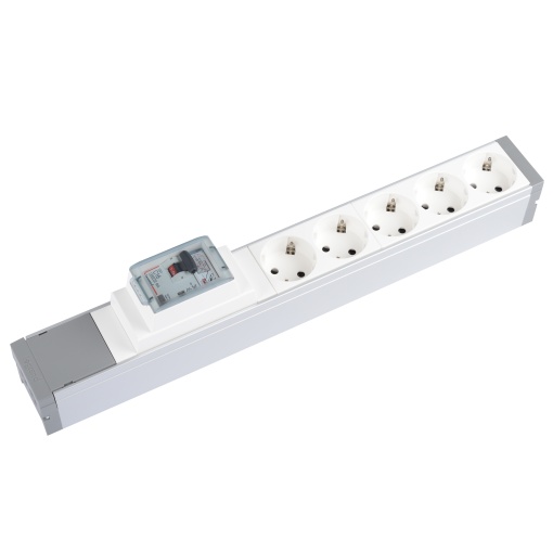Blocos p energia Equipada com 5x 2PT  1 interruptor autom. dif 1PN C16 30 mA
