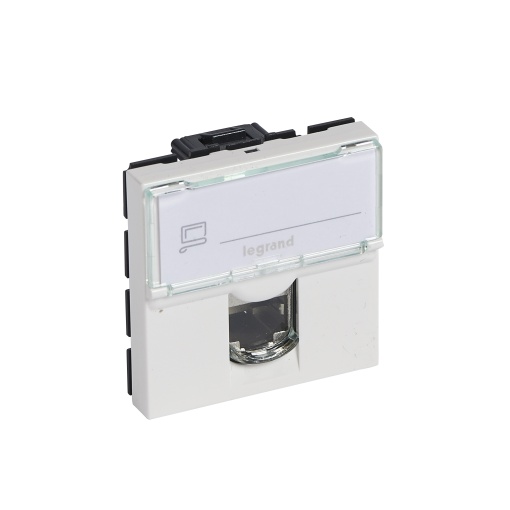 Sistema Mosaic - Tomada RJ 45 Cat. 6 UTP - 2 módulos - Branco