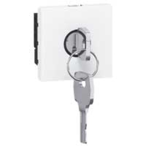 Mosaic - Interruptor com chave para telecomando de BAIES - 2 módulos - branco
