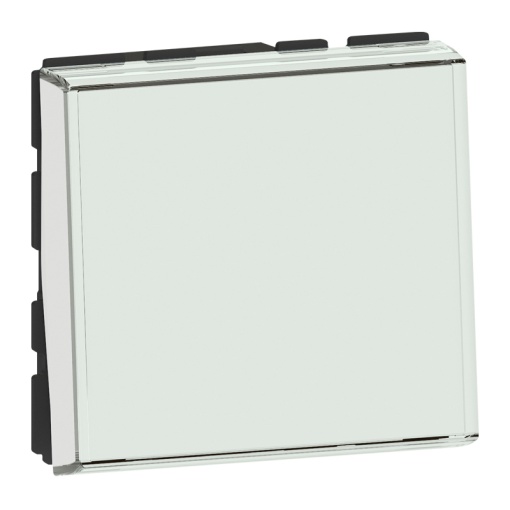 Mosaic - Botão Easy-Led cporta-etiqueta 6A-250V - 2 mód.- branco antimicrobial