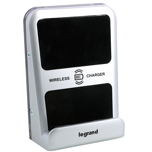 Carregador sem fios indução 10W semi-encastrado para espaços públicos - alumínio