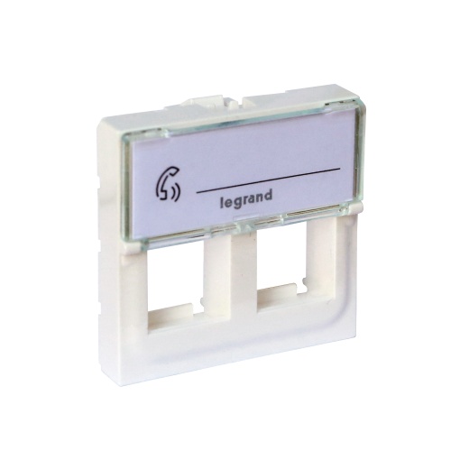 Mosaic - Adaptador para 2 conectores formato Keystone - 2 módulos - Branco