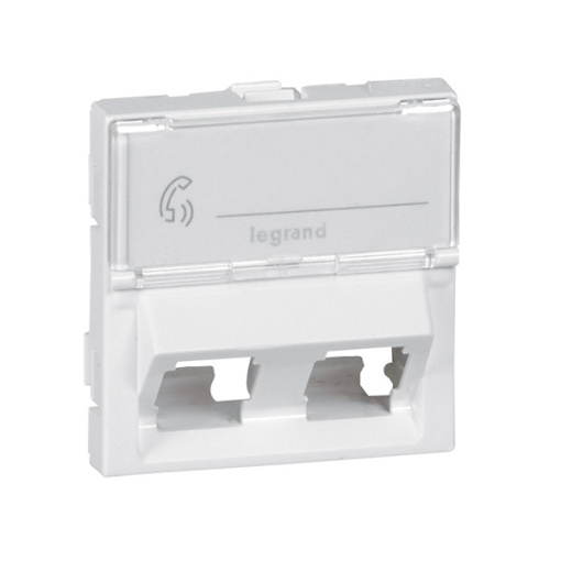 Mosaic - Adaptador para 2 conectores formato Keystone - 2 módulos - Branco