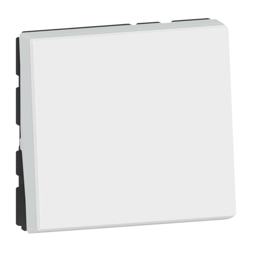 Mosaic - Comutador de escada Easy-Led 10AX-250V - 2 mód. - branco antimicrobial