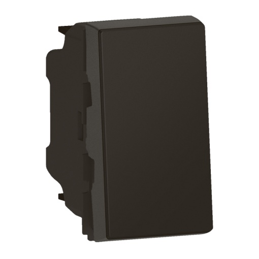 Mosaic - Comutador de escada Easy-Led - 10AX-250V - 1 módulo - preto mate