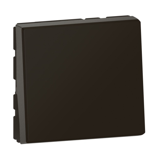 Mosaic - Comutador de escada Easy-Led - 10AX-250V - 2 módulos - preto mate