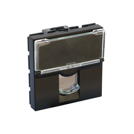 Tomada RJ45 Mosaic - Cat.6 - UTP - 2 módulos - 8 contactos - LCS² - Preto