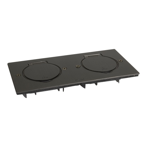 Base de chão retangular - aço - castanho escovado