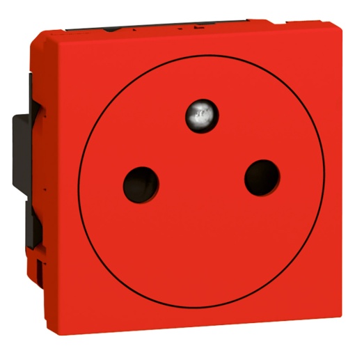 Mosaic - Tomada 2PT - standard Francês - vermelha