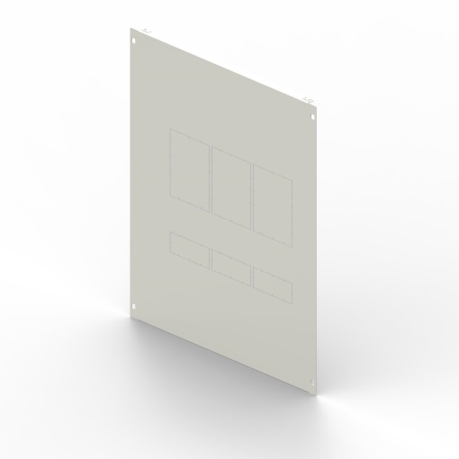 Painel de fixação para DPX3 630 - vertical - 4P - com diferencial - 16M