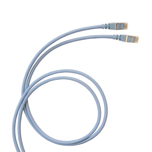 Cordão RJ 45 - UUTP PVC - Cat. 6 sem blindado - imped. 100Ω - azul claro - 2 m