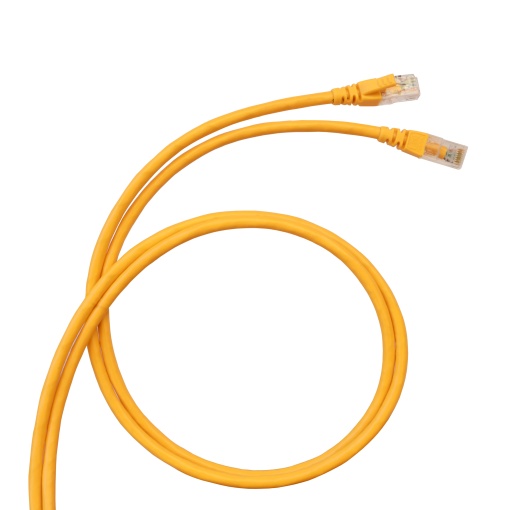 Cordão RJ 45 - UUTP PVC - Cat. 6A não blindado - impedância 100Ω -Amarelo - 1 m