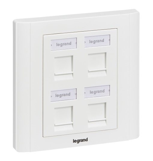 Placas frontais keystone RJ 45 Linkeo - 4 portas