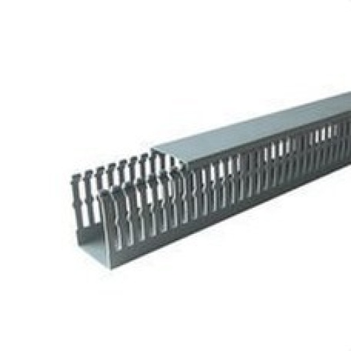 Calha de cablagem - canal system PVC - paredes perfuradas - 100X80 mm