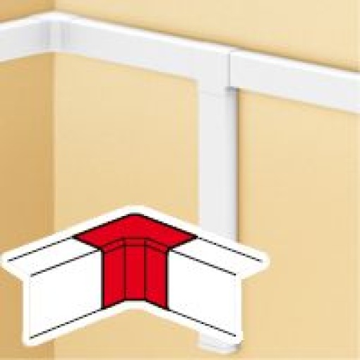 Ângulo interior - para moldura DLP sem halogéneos 25x25 - Branco