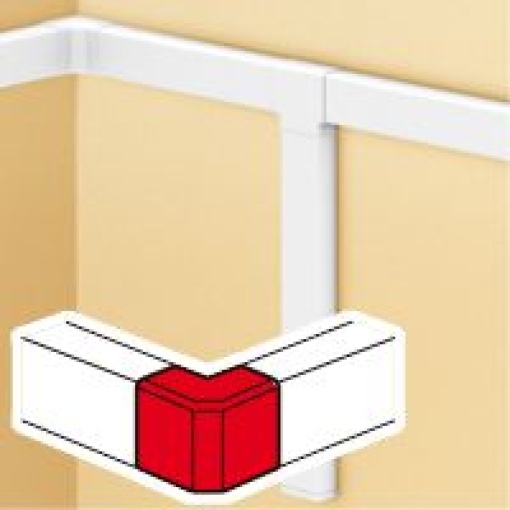 Ângulo exterior - para moldura DLP sem halogéneos 40x25 - Branco