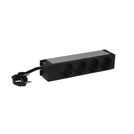 LCS³ Bloco PDU 10" - 1 U - 4 tomadas x 2PT Schuko - inclinadas 55º