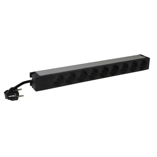 LCS³ Bloco PDU 19" - 1 U - 9 tomadas x 2PT Schuko - 1 indicador LED de tensão