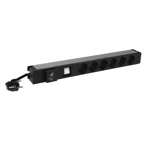 LCS³ Bloco PDU 19" - 1 U - 6 tomadas x 2PT Schuko  proteção contra sobretensão