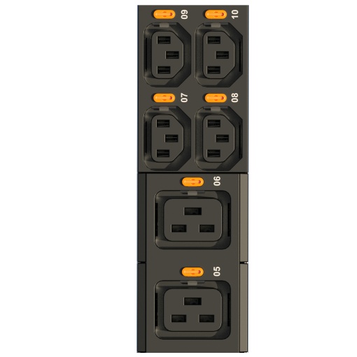 PDU HD BASE CONTADOR 0U, 3 FASES 16A, 36 C136 C19 TOMAS DE BLOQUEO, IEC 60309